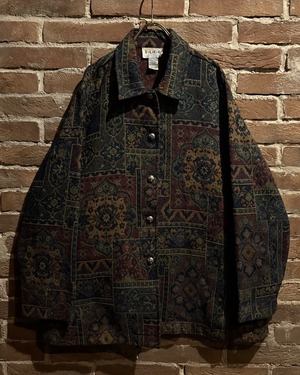 【Caka act3】Art Pattern Vintage Loose Goblin Jacket