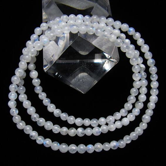 ムーンストーン ブレスレット ネックレス 兼用 3重 3連 一点物 メール便可 [M便 1/5] 111-34817