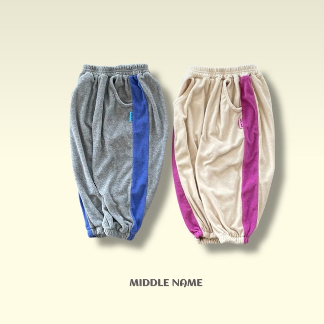 《送料無料》予約:テリー配色パンツ【MIDDLENAME】