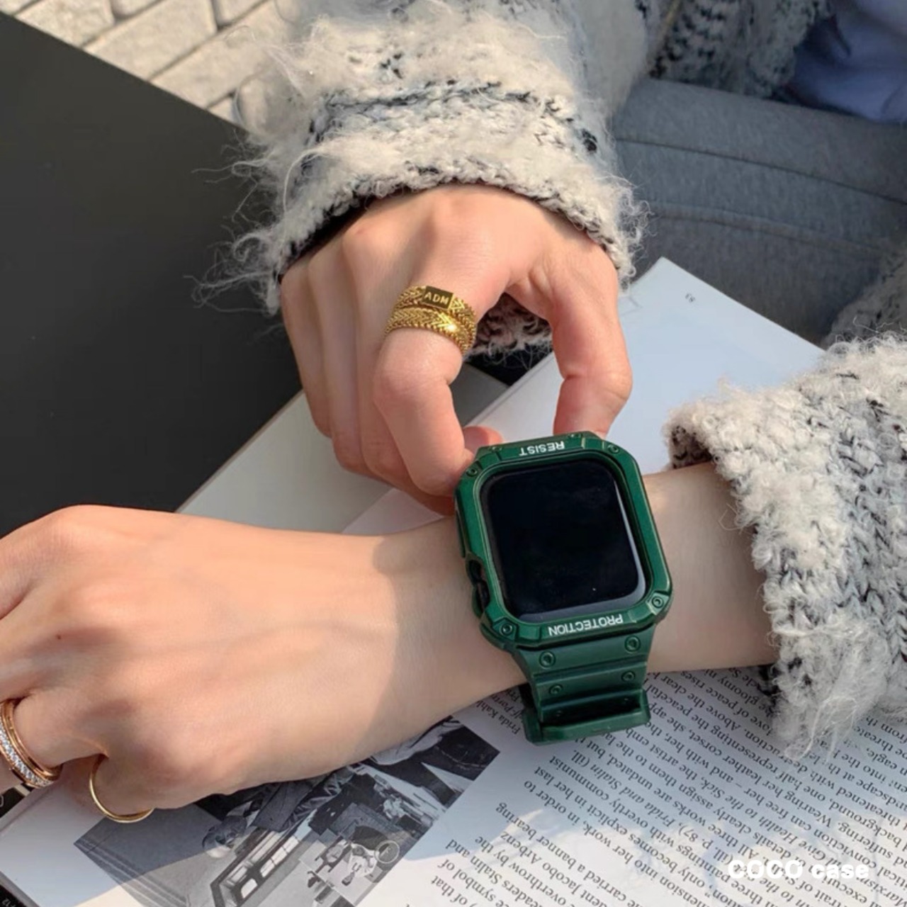 ココショックバンド（シルバー × グレー） - 10