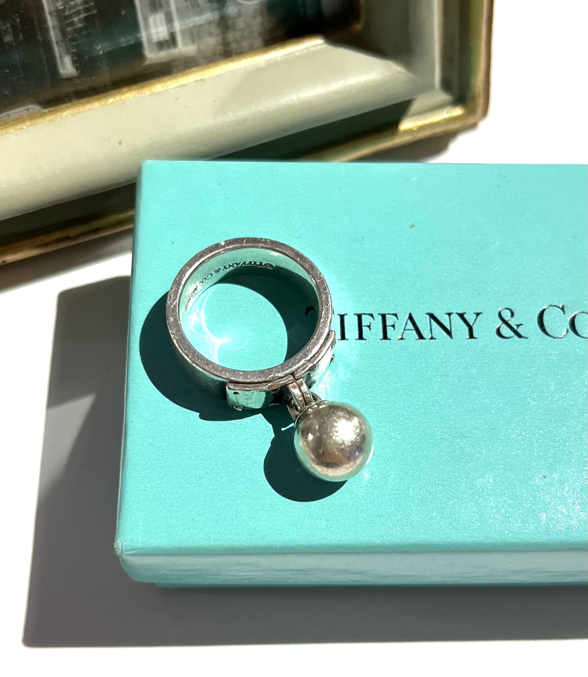 0453 Tiffany&co ハードウェア ボールダングルリング 指輪ティファニー 