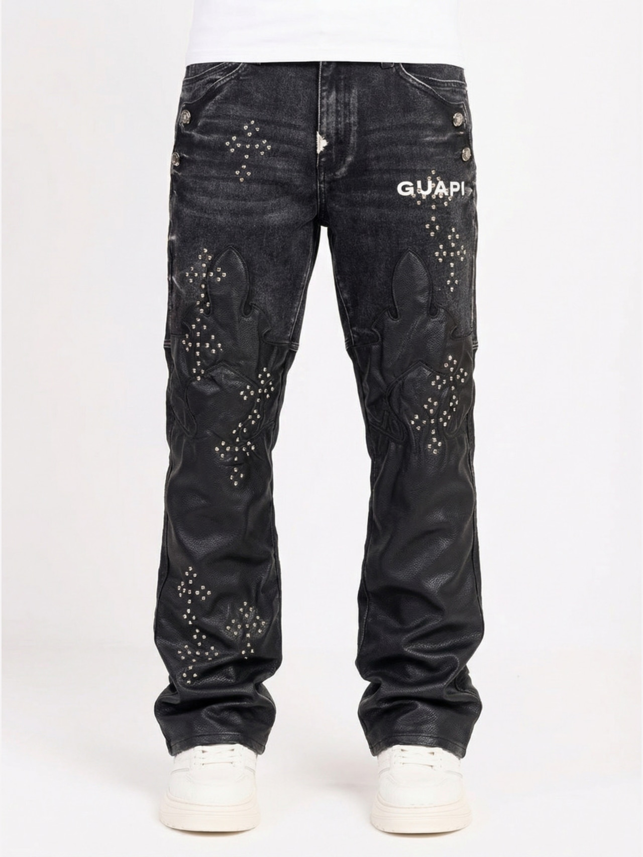 GUAPI / black iron crest denim