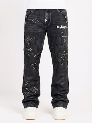 GUAPI / black iron crest denim