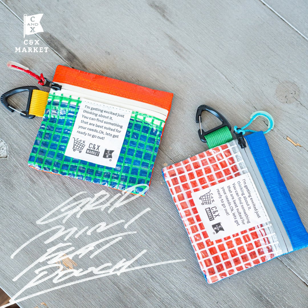 C&XMARKET / グリッド ミニフラットポーチ｜GRID MINI FLAT POUCH