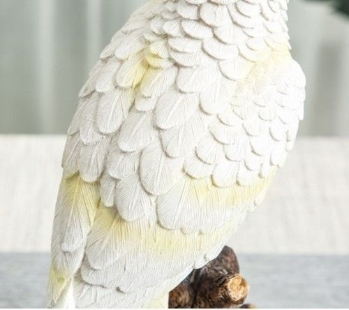置物　鳥　オウム　白いオウム　オーナメント　オブジェ　動物　アニマル　飾り　おしゃれ　かわいい