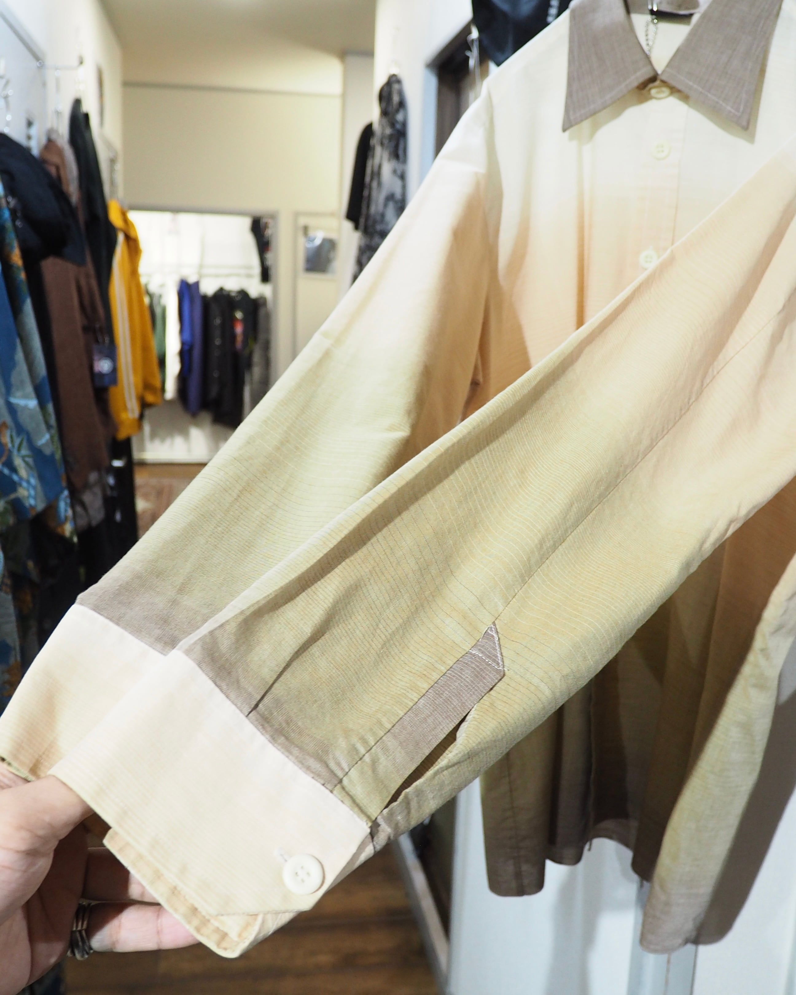 1980s " Ledub " Beautiful Gradation Color vintage loose Dress shirt