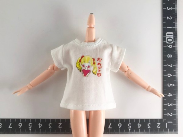 ドール服 1/6 女性用21_23 プリントTシャツ White Ponytail STK 02104 - メイン画像