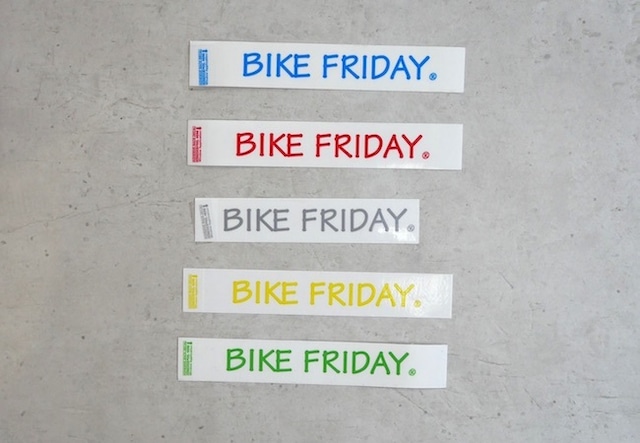 Decals, BIKE FRIDAY extra small, BL,GR,RD,YL,GY