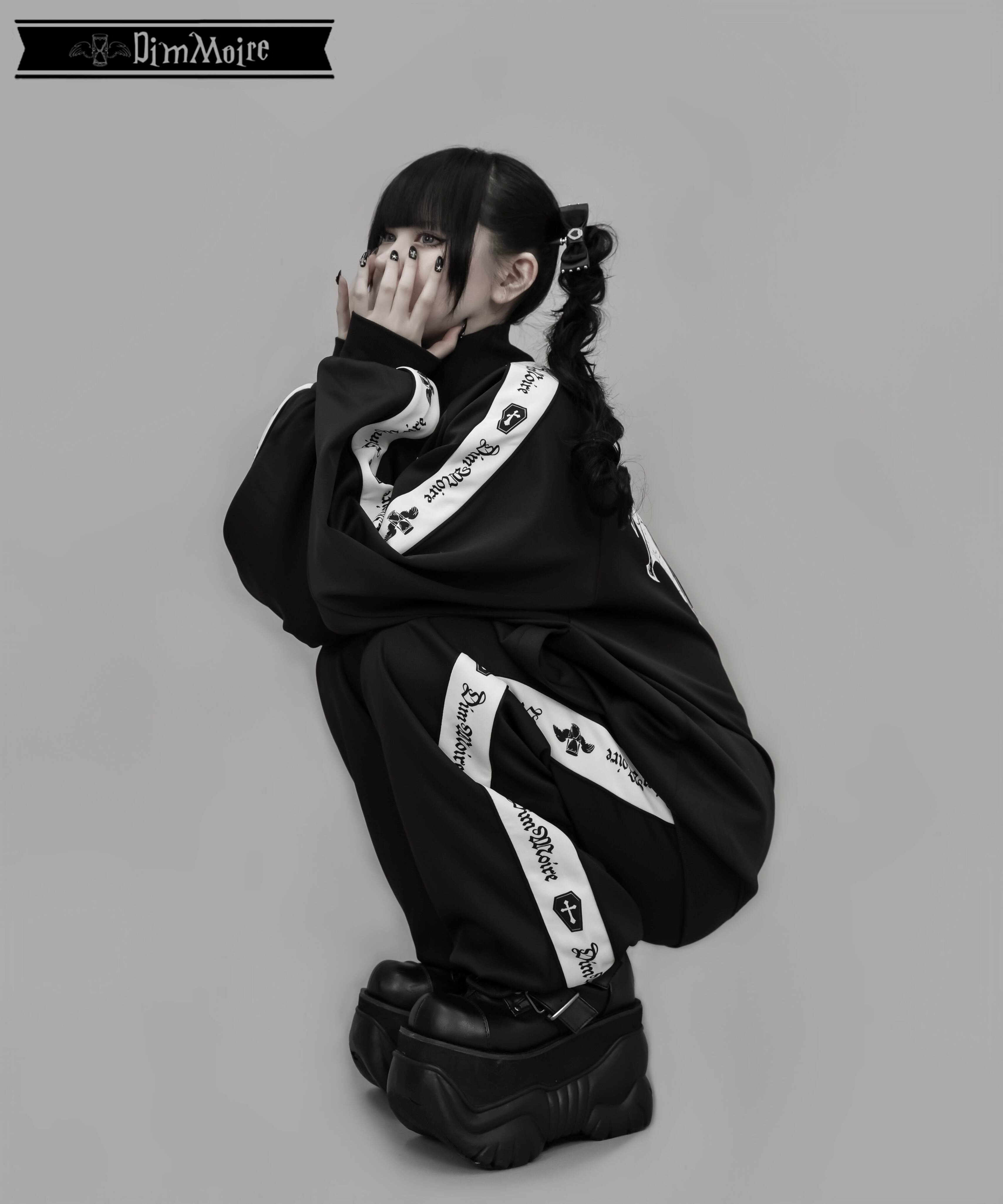 ロゴプリントジャージトップス【Black】 | DimMoire