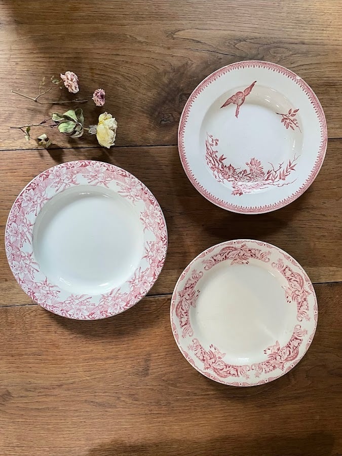 2枚set ペクソンヌ PEXONNE 平皿 プレート フランス フランス アンティーク PEXONNE ペクソンヌ プレート Oiseaux 2枚set