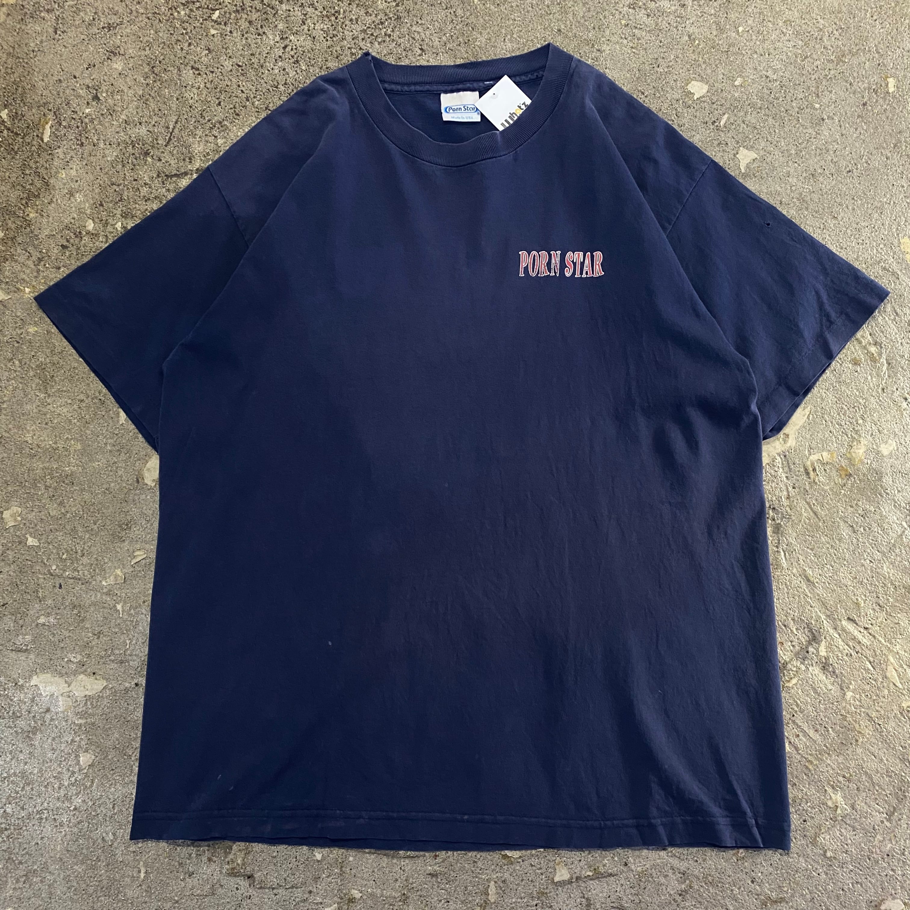 【90s】アメリカ製 Porn Star ポーンスター 半袖Tシャツ ネイビー 90s Porn ster T-shirt【仙台店】 | What'z up