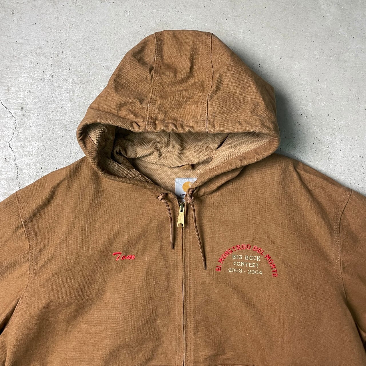 00年代 USA製 Carhartt カーハート ダック地 アクティブジャケット アニマル刺繍 メンズXL相当 古着 00s 鹿 ヴィンテージ  VINTAGE フルジップパーカー アクティブパーカー キャメルブラウン【ワークジャケット】/ブラウン | cave 古着屋【公式】古着通販サイト