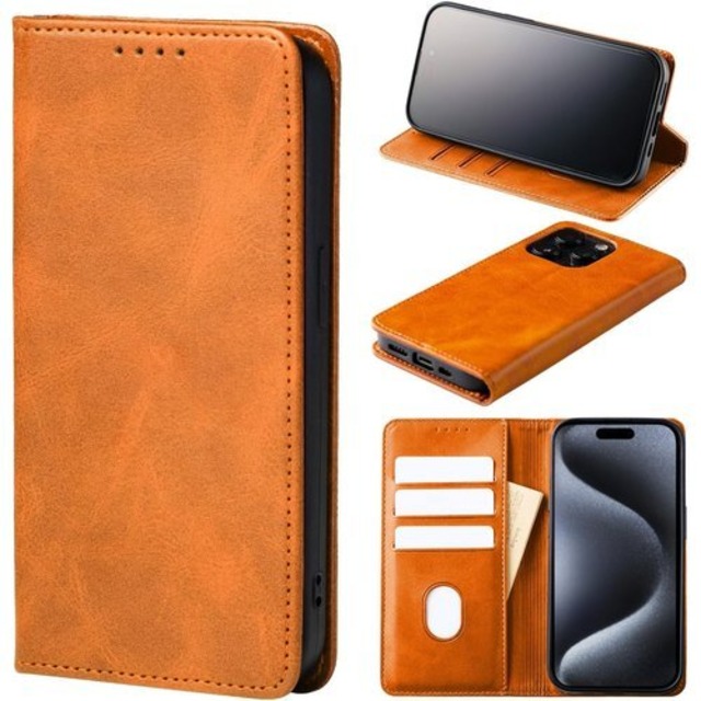 iPhone 15 Pro ケース 手帳型 シンプルかつ軽量のPUスムースレザー採用 iPhone15 pro ケース 手帳型 対応機種: iPhone 15 pro ケース スマホケース 携帯ケース iphoneケース スタンド機能 収納ポケット 保護 手帳型 スマホカバー アイフォンケース 軽量 耐衝撃 OTHERSiDE tapu001-387 ブラウン 2243