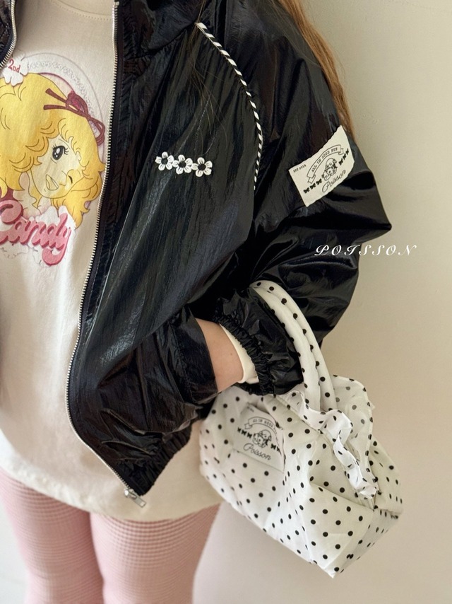 [即納S/M]≪POISSON≫mono windbreaker black 19