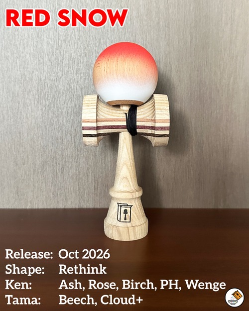 Cereal Kendama　RED SNOW Rethink Shape　けん玉