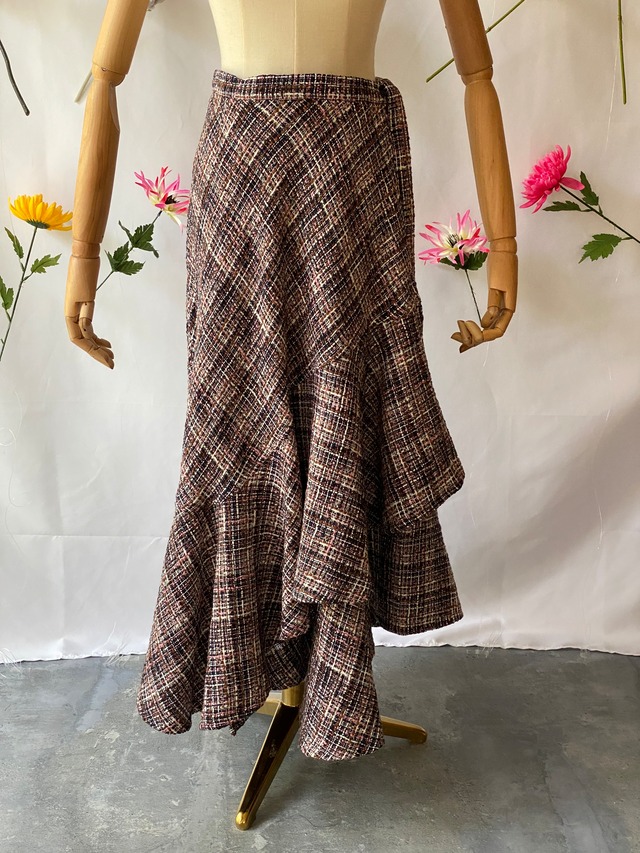 tweed wrap  skirt