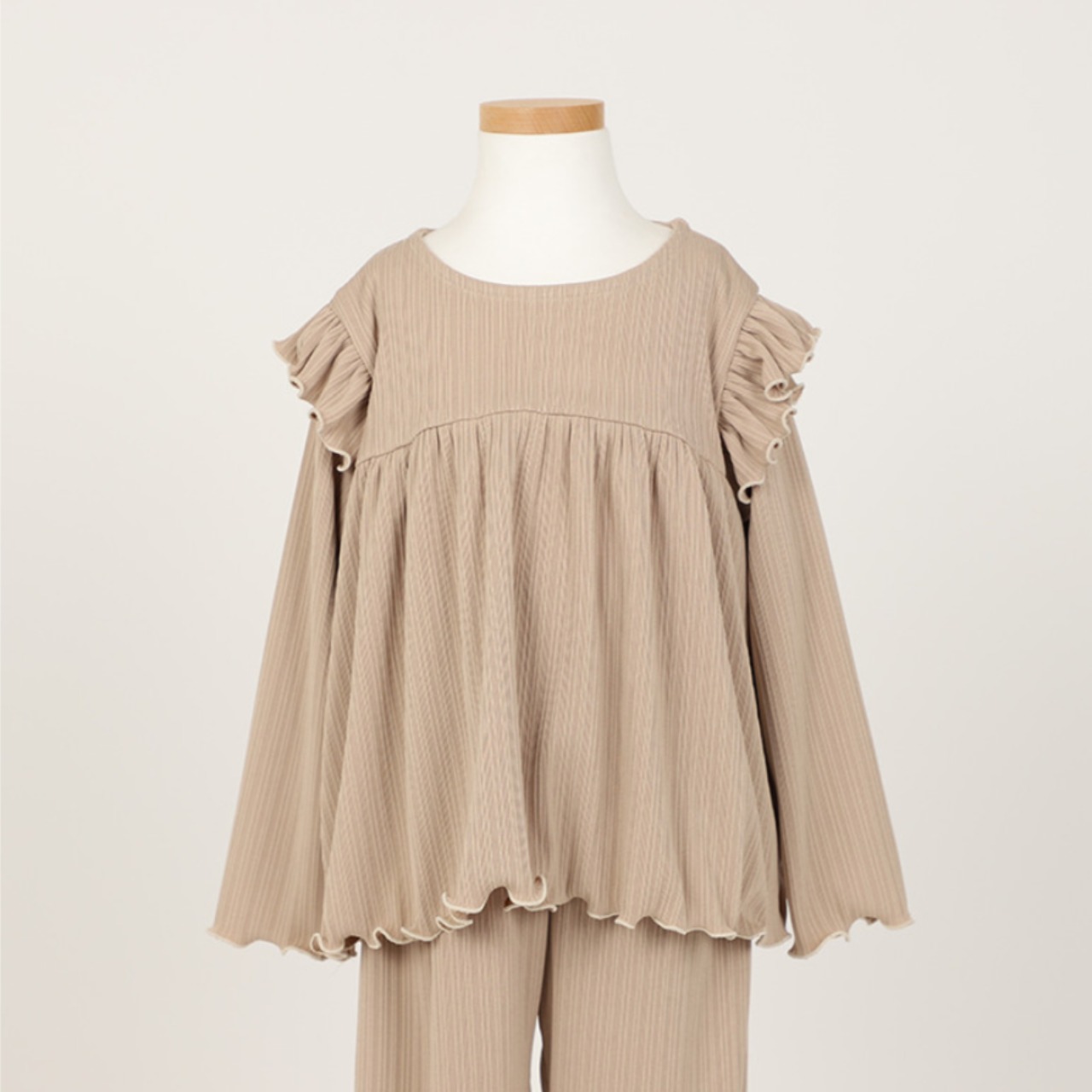 【予約】型紙のみ｜子ども用 ラッフル上下セット｜サイズ90〜150｜商用利用OK｜P1678
