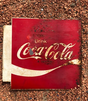 METAL SIGN “COCA-COLA" BOHH SIDES TIPE②/コカコーラ  coke サインプレート 看板 両面  70s ヴィンテージ vintage