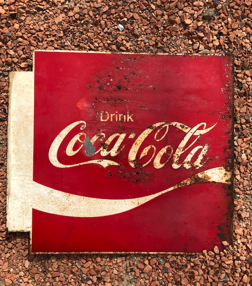 METAL SIGN “COCA-COLA" BOHH SIDES TIPE②/コカコーラ  coke サインプレート 看板 両面  70s ヴィンテージ vintage