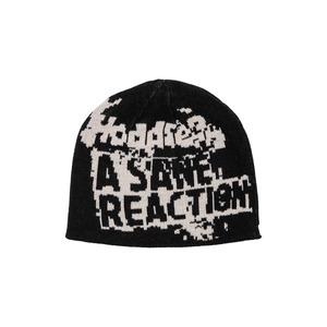 HODDLE REVERSABLE SANE REACTION BEANIE BLACK/WHITE