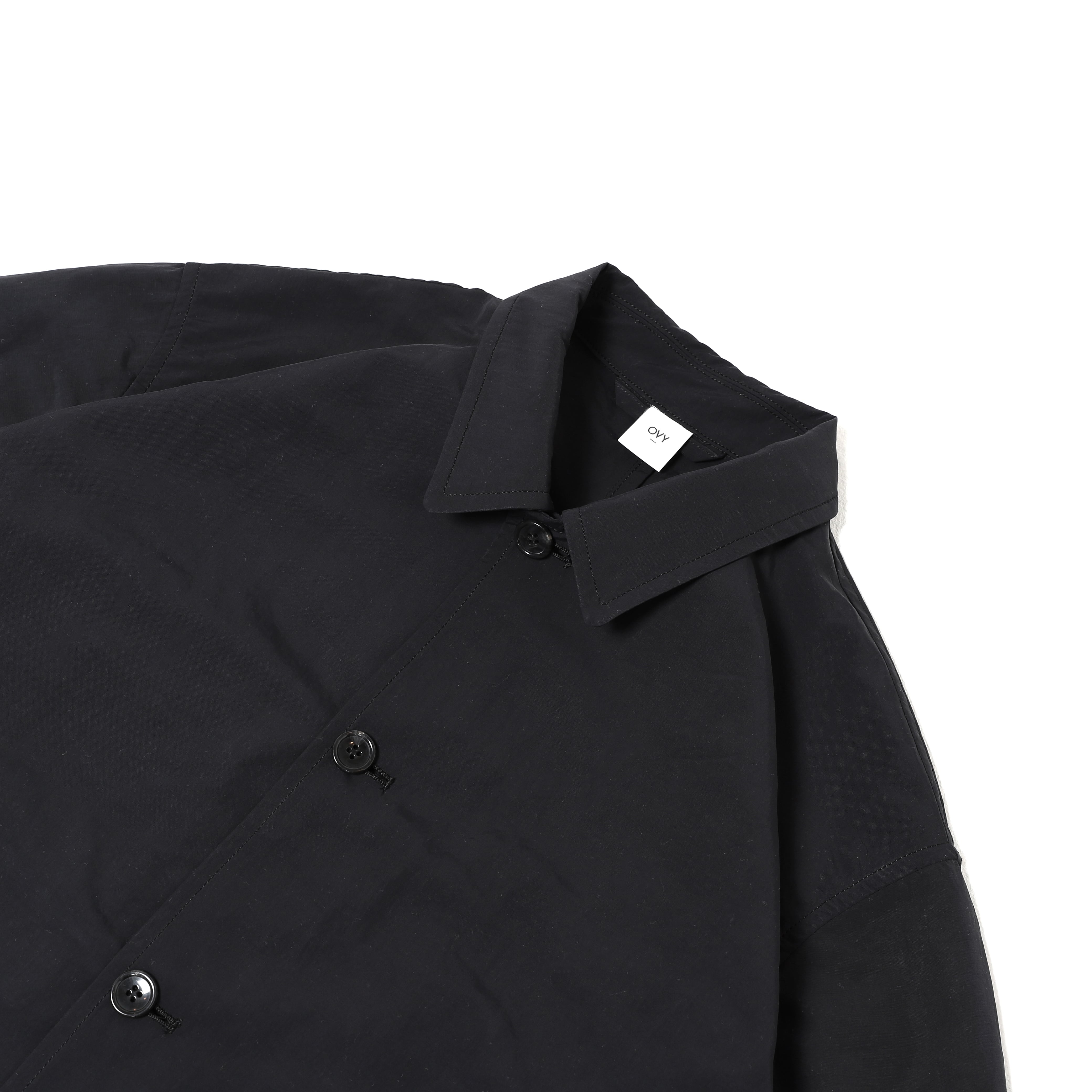 Basic Nylon Bal Collar Coat (black) | OVY