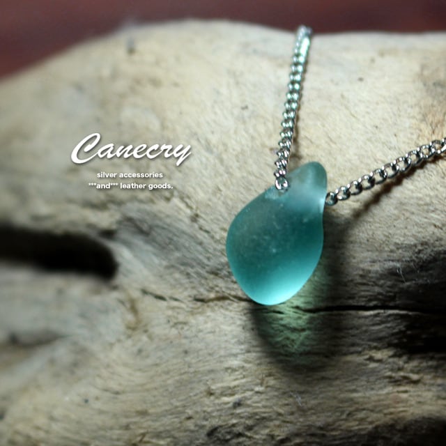 シーグラスのネックレス 002 | 天然石ジュエリーの Canecry