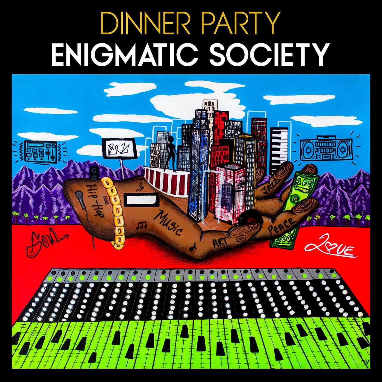 【LP】Dinner Party - Enigmatic Society（ブラック／ホワイト スプレッター ヴァイナル）