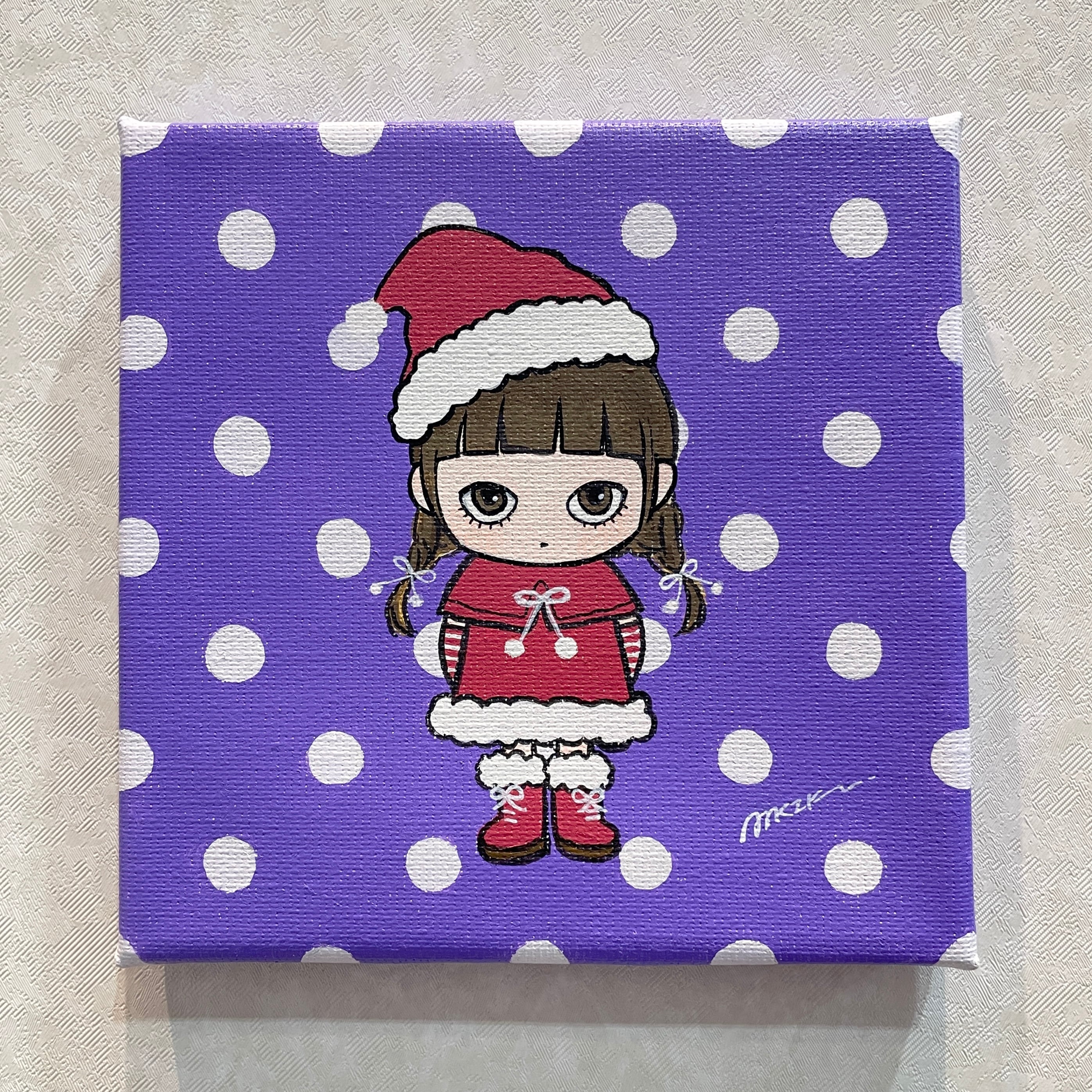 ミカヅキ ミニキャンバス原画作品・みずたま(サンタ)【期間限定】