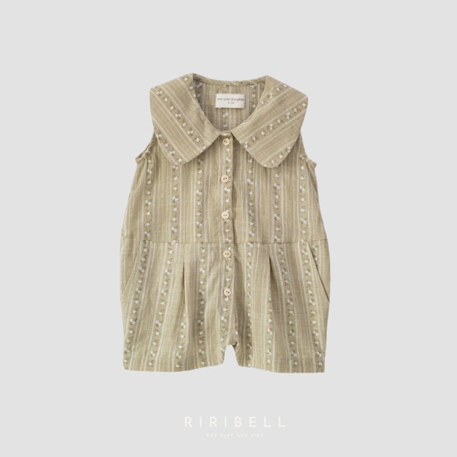 即納【son and daughter】Opia Floral Romper / 6-12m,1-2y,3-4y