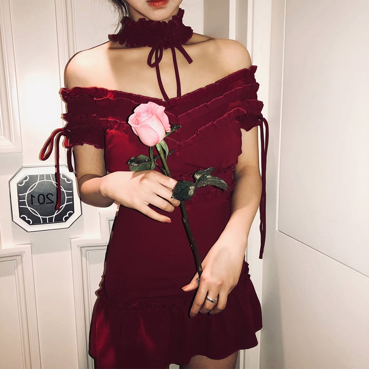 ジャンティ社製ピンクフラワー装飾社交ダンスドレス