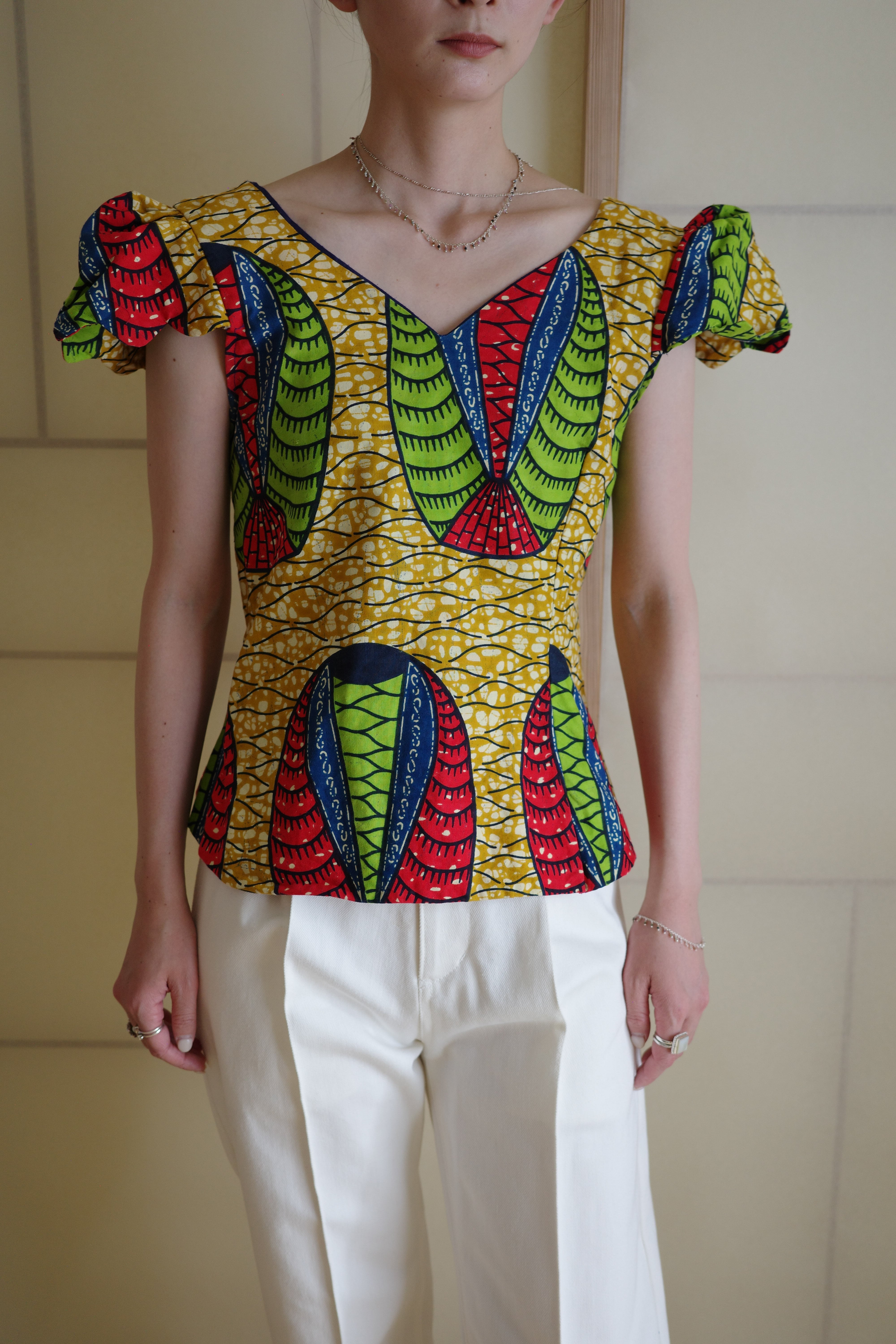 1980-90s African print top