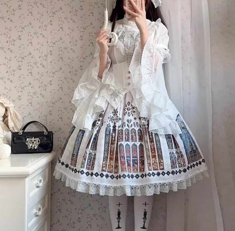 コルセットスカート 和ゴス コルセット チャイナコルセット 和