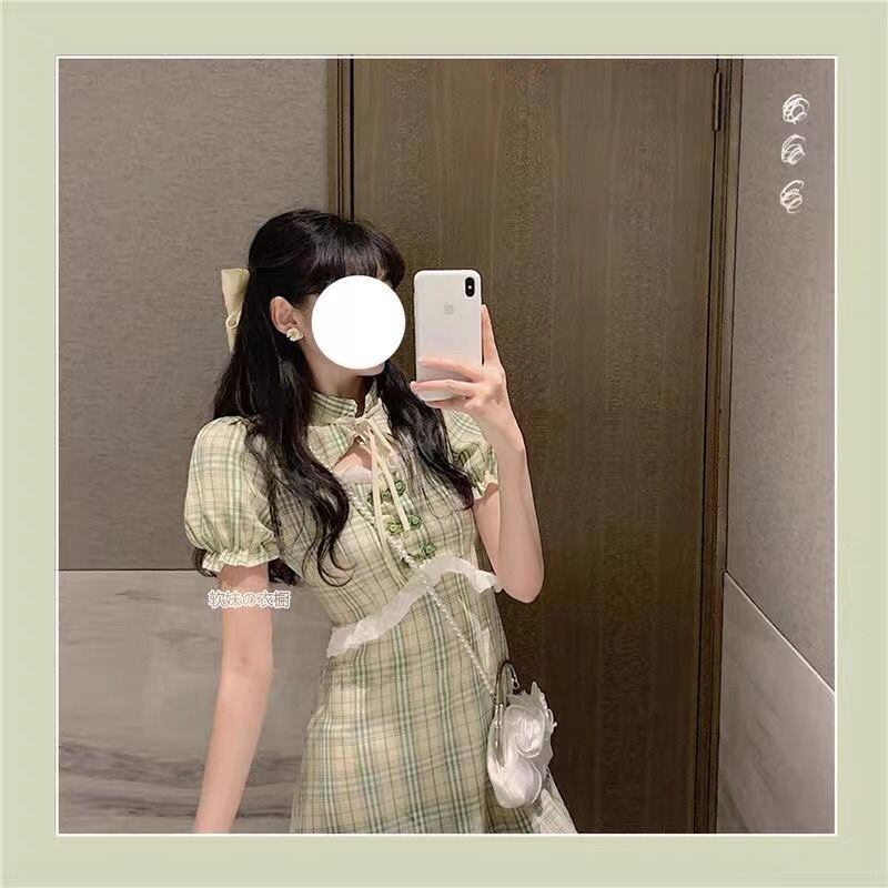 【新作】【送料無料】 改良版チャイナドレスサマードレス2022新作夏小気質若い妖精 0297763322645