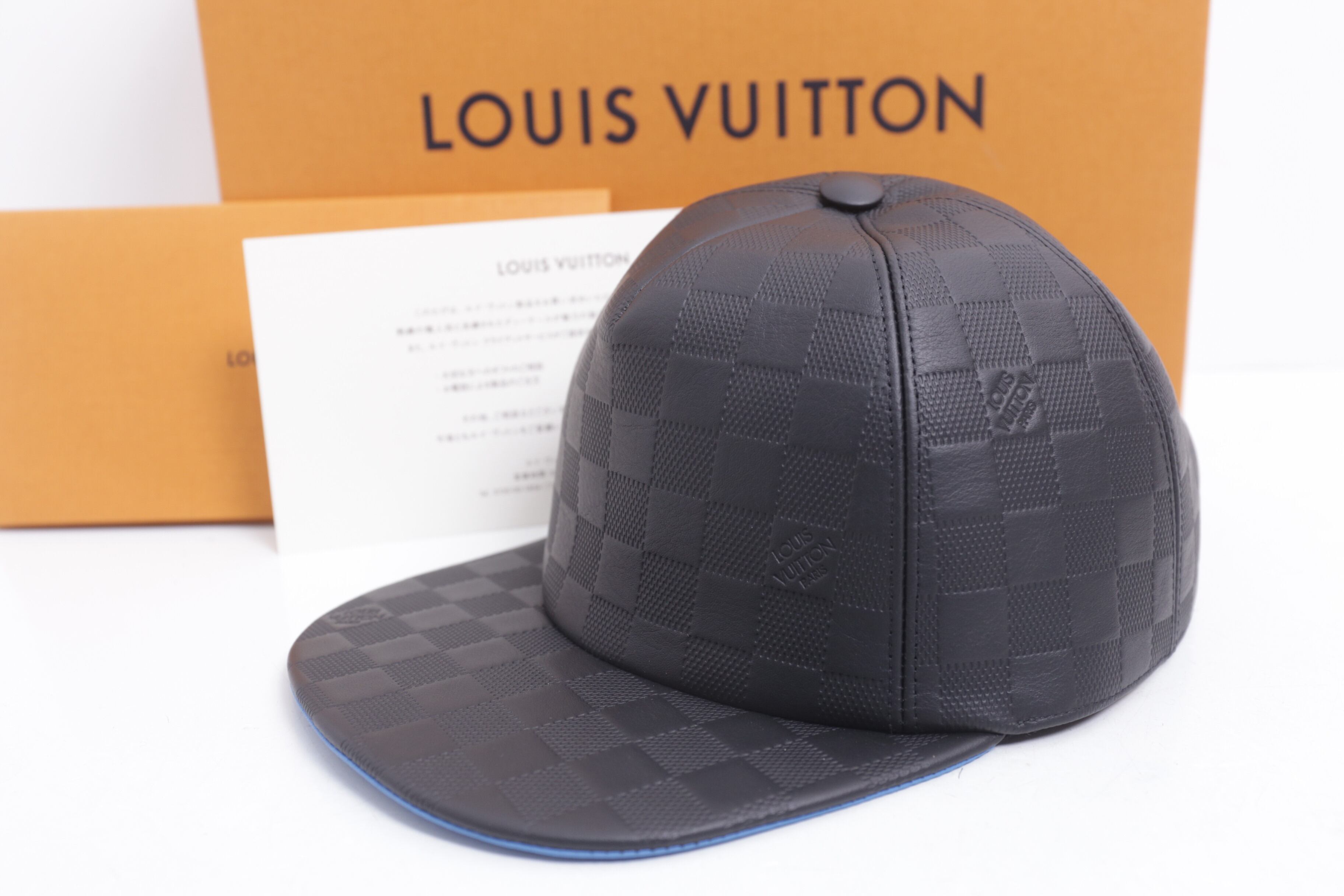 LOUIS VUITTON DAMIER ANFINI CASQUETTE BLACK 58 M76562 450JJ9647