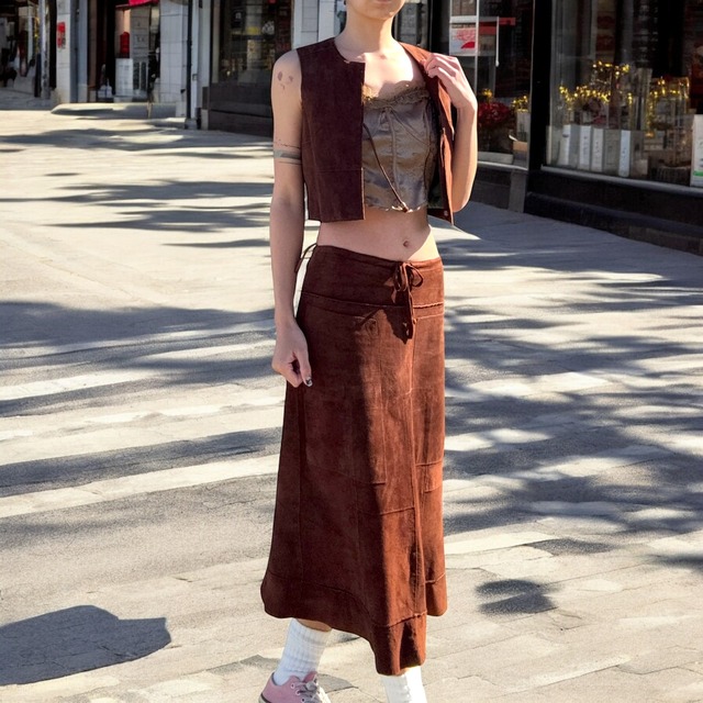 【LADIES】suede leather vest