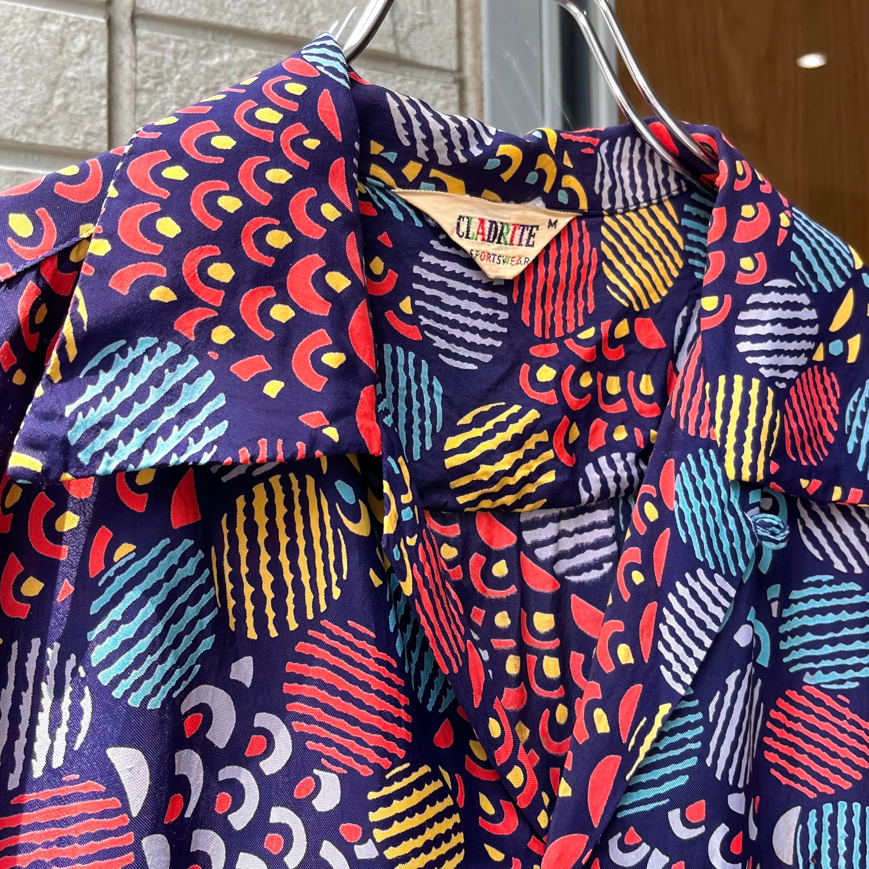 50s Cladrite Rayon Hawaiian Shirt 50年代 レーヨン ハワイアン