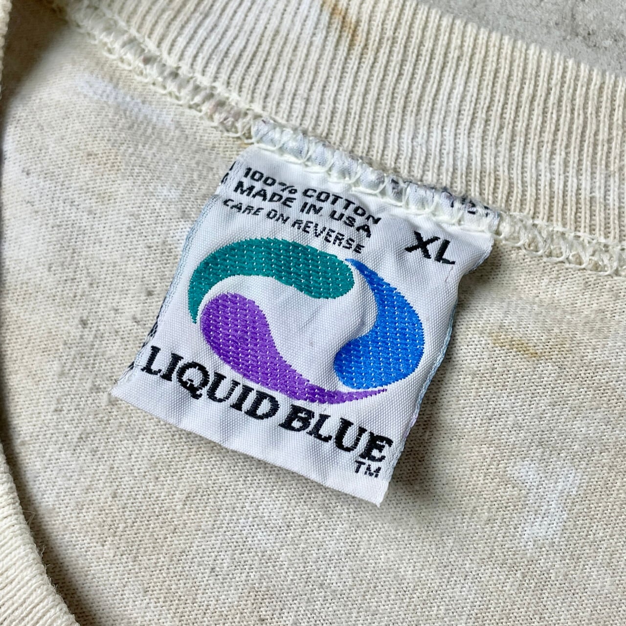 90年代 USA製 LIQUID BLUE ライオン タイダイ アート ビッグプリント T