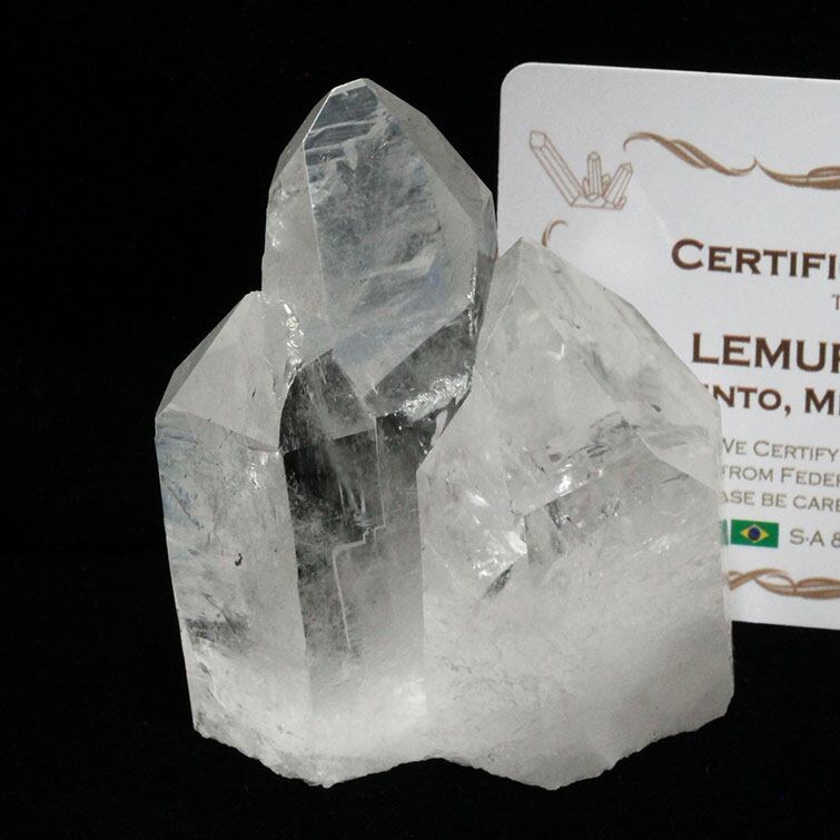 水晶 クラスター 原石 ブラジル ミナスジェライス州 コリント産 レムリアンシード 証明書付属 272-121