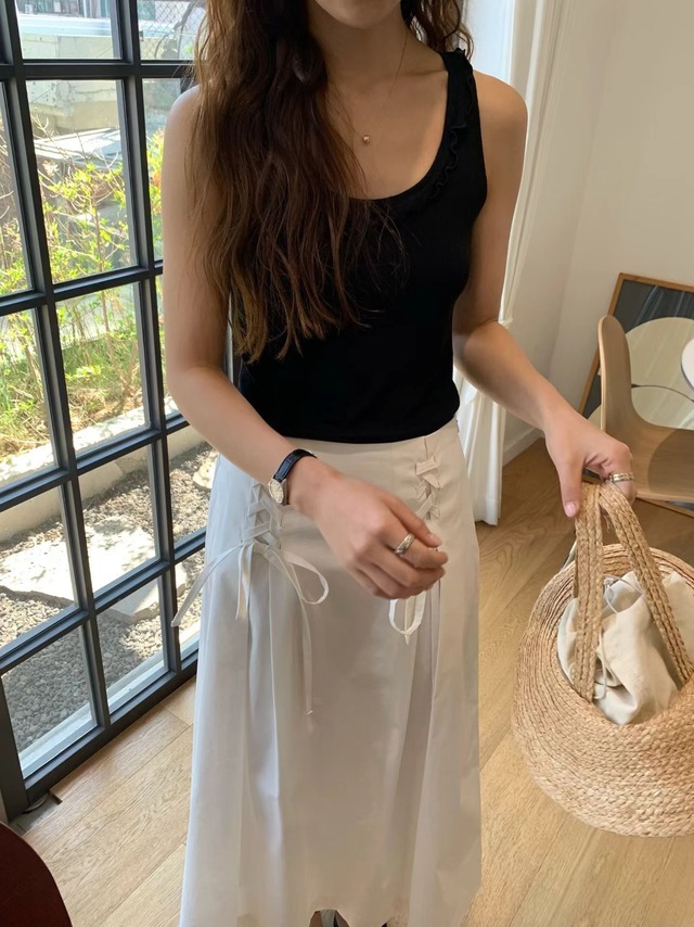 (予約) LIFFEY / Ports eyelet skirt 1color