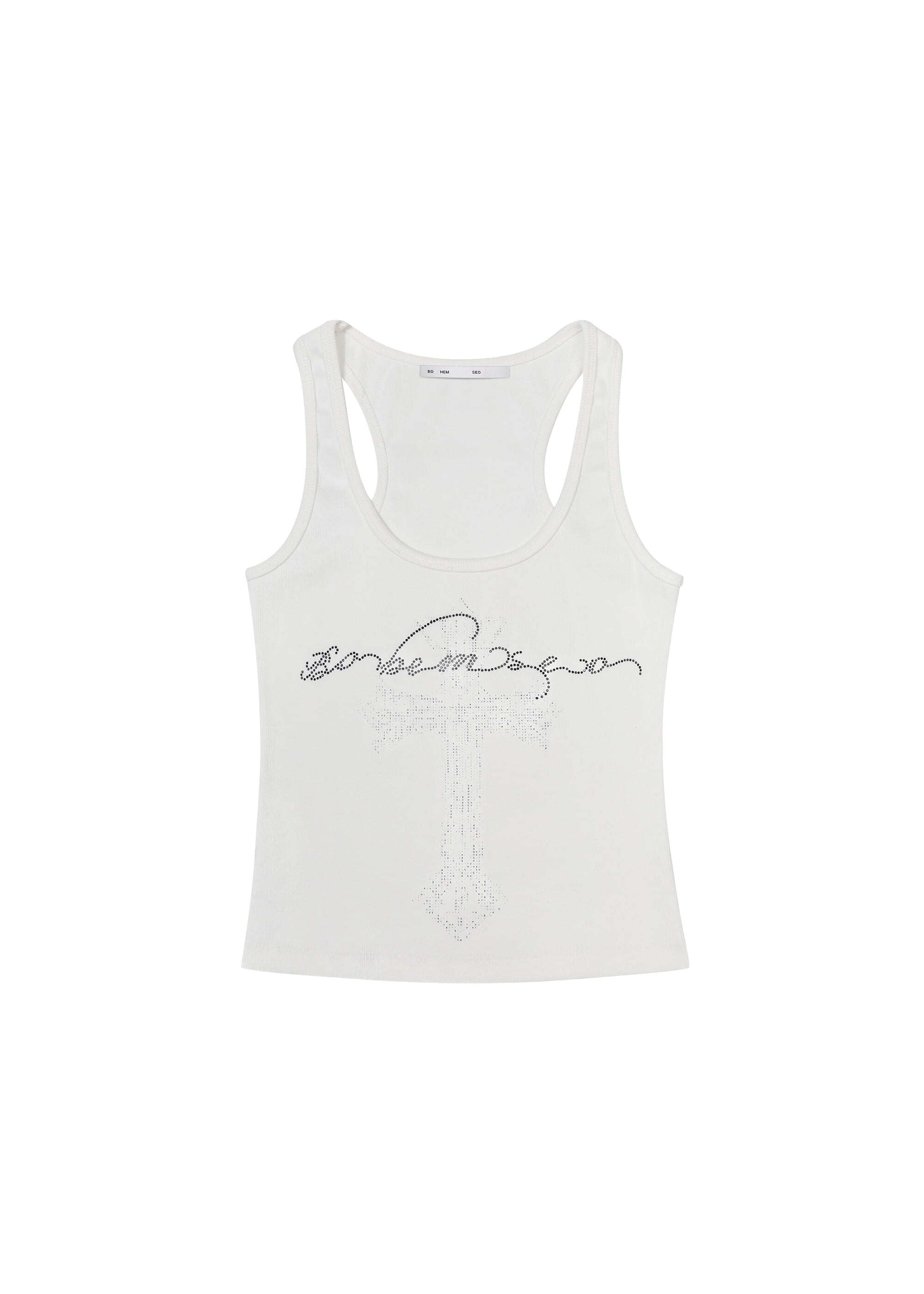 トップス BOHEMSEO JEWEL TANK TOP BOHEMSEO] JEWEL TANK TOP, IVORY 正規品 韓国ブランド 韓国通販 韓国