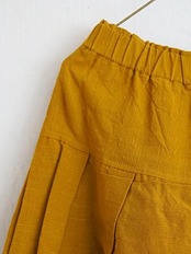 ヤンマ産業 会津木綿タックスカートカラシ丈10㎝+