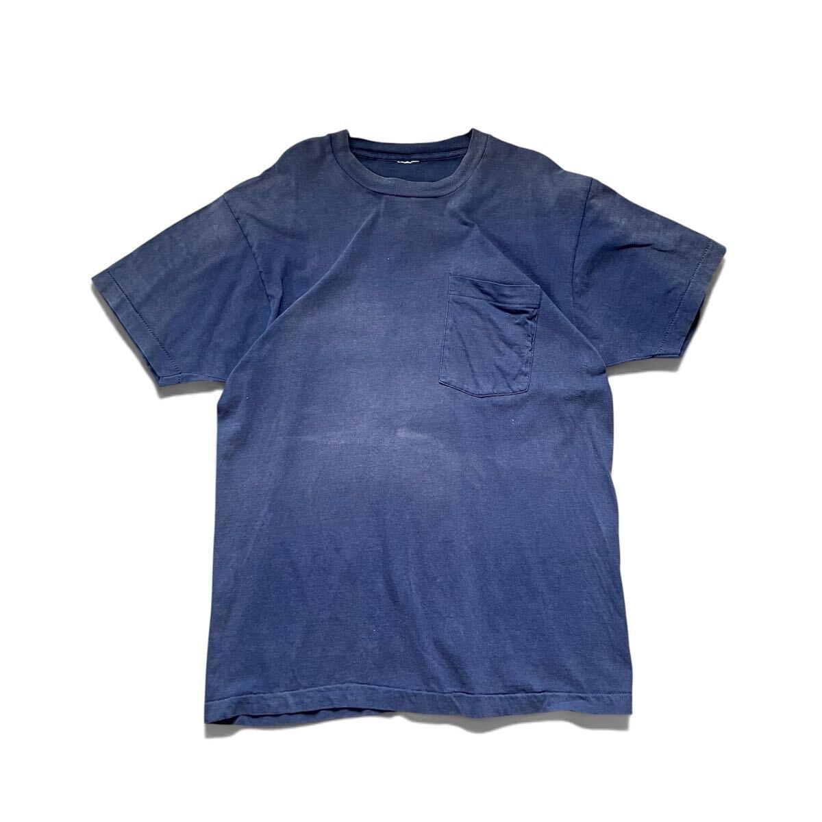 L】80s USA製 Hanes BEEFY-T 無地 ブラック Tシャツ シングルステッチ