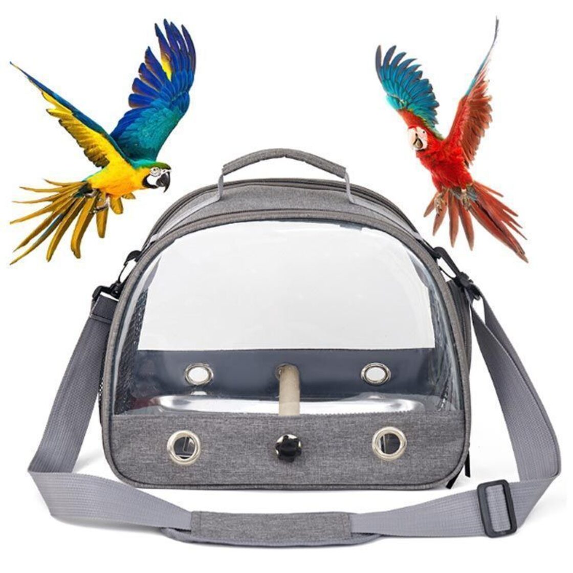 新品 インコ キャリー キャリーケース 外出 止まり木付き 鳥 鳥かご 