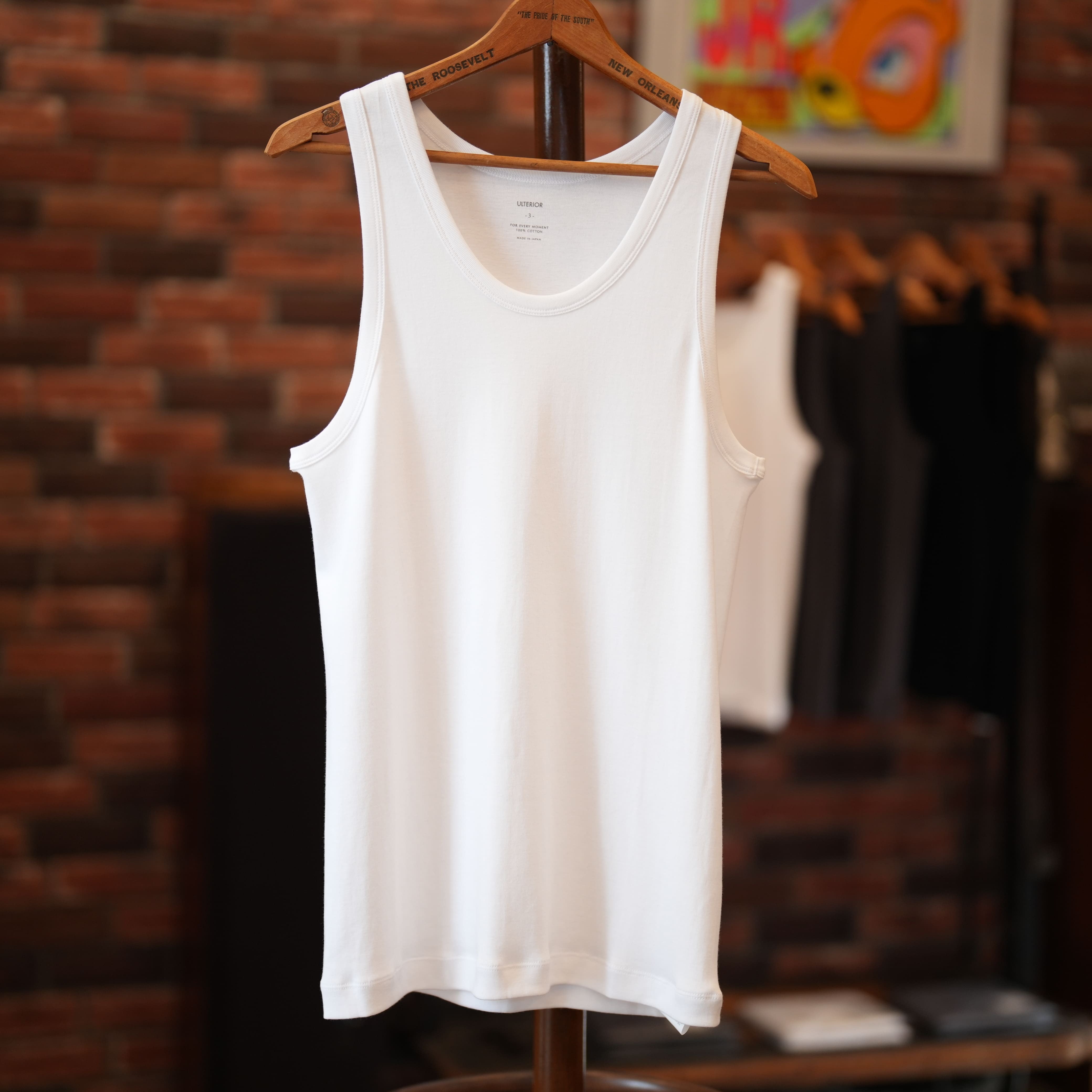 ULTERIOR(アルテリア) 26SS "TUBULAR TANK TOP" -WHITE-