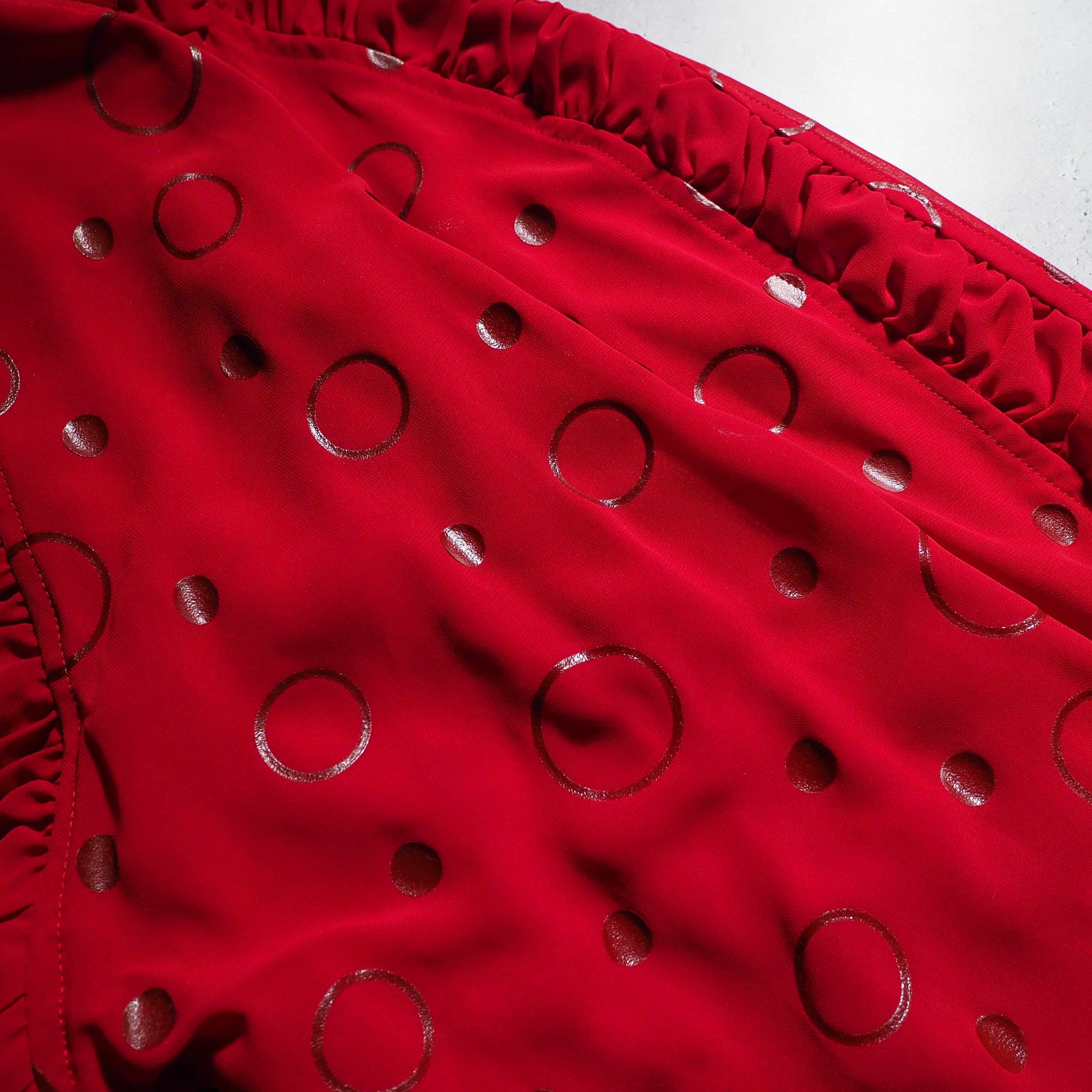 1990s ”franca v.paoloni ” modern rétro Dot pattern vintage Drape shirt