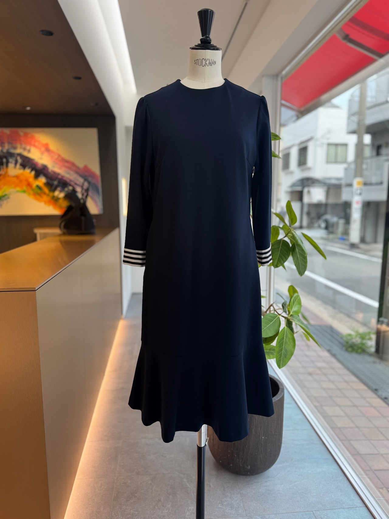 BORDERS at BALCONY PEPLUM DRESS