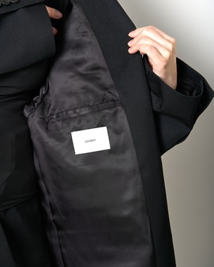 ssstein "WOOL KERSEY OVERSIZED SINGLE BREASTED JACKET〔BLACK〕"
