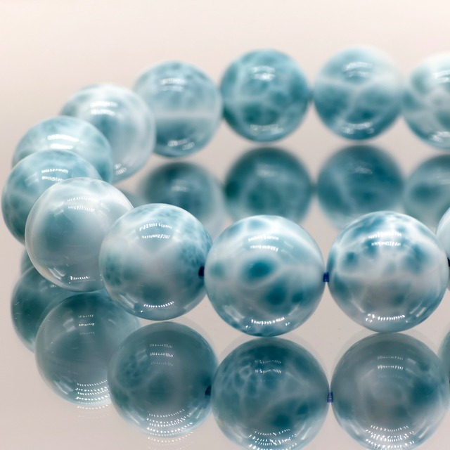 [最高品質]ラリマーブレスレット 13mm 手首17cm