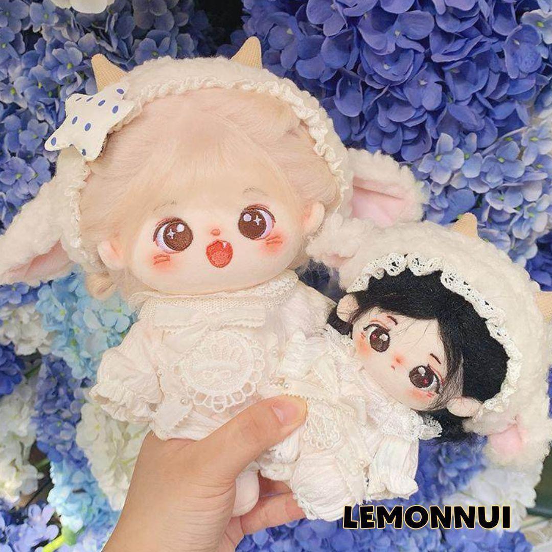 10cm 着せ替え ぬいぐるみ服 ひつじ ロンパース 萌え ぬい活 推し活