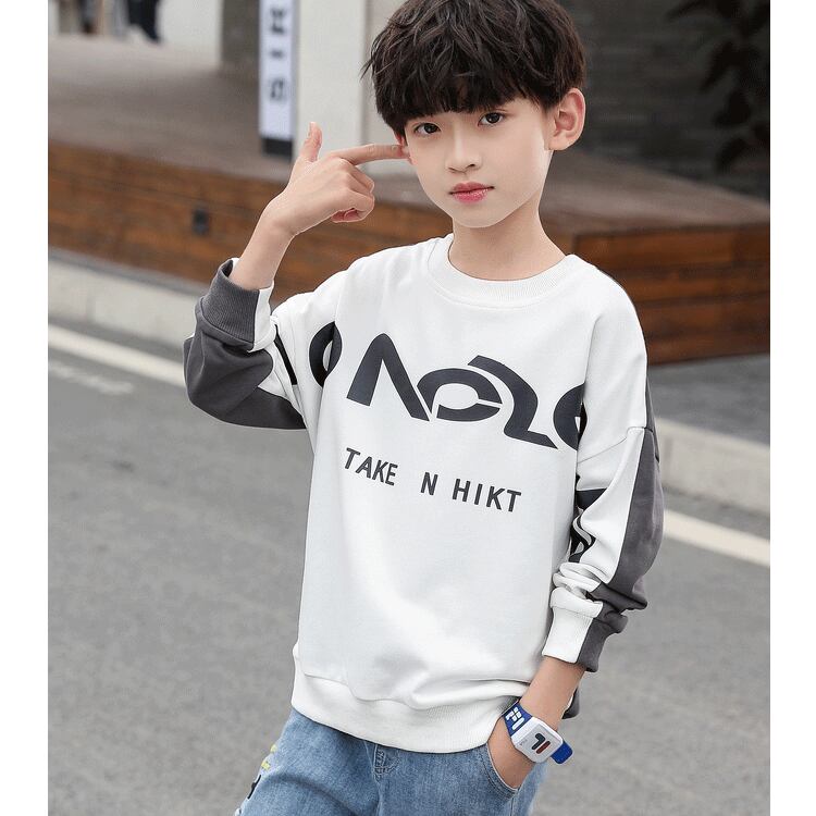 1 170 トップス 長袖 ロゴ 韓国版 韓国子供服 子供服 女の子 男の子 ジュニア グレー Q Toworld キュートワールド 子供服 メール便は何点でも送料の合計は280円